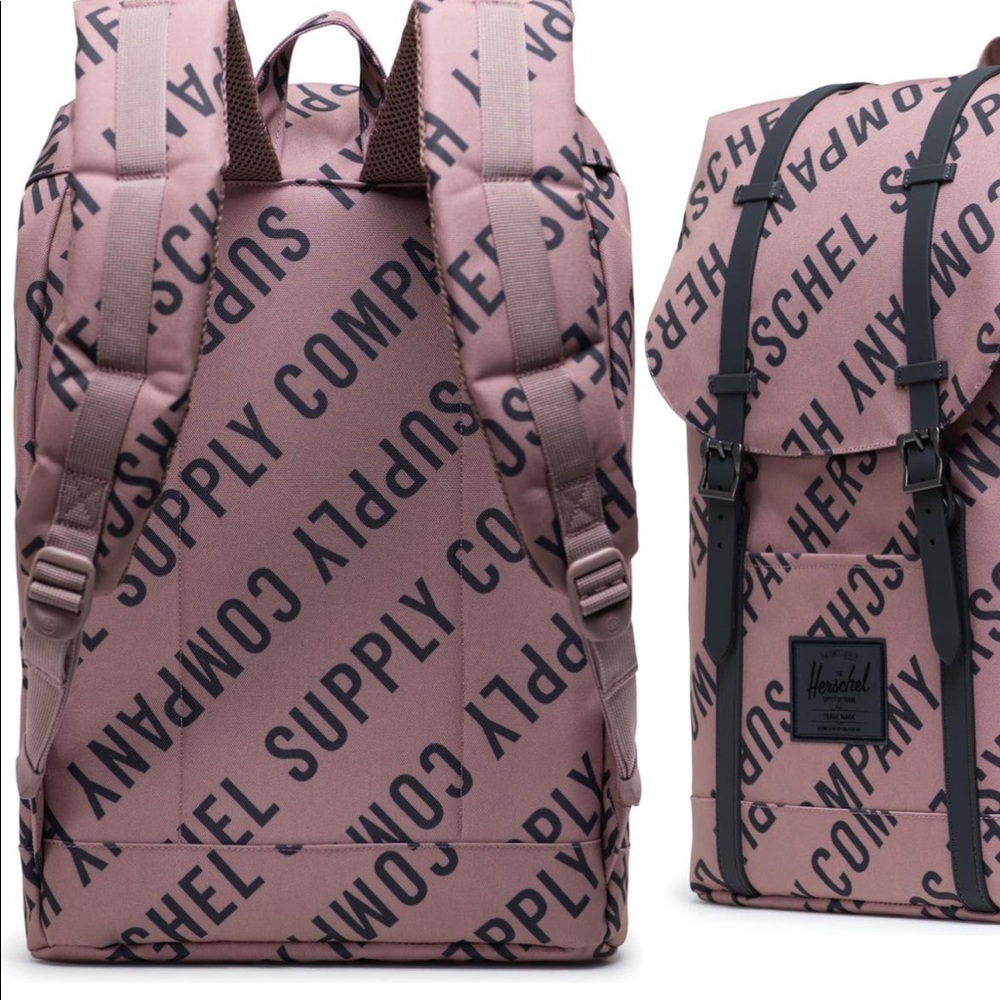 NWT - Herschel Retreat Logo Print Backpack ๐ - Picture 4 of 5